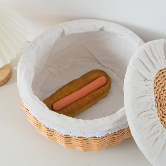 Handwoven Willow Lidded Picnic Basket
