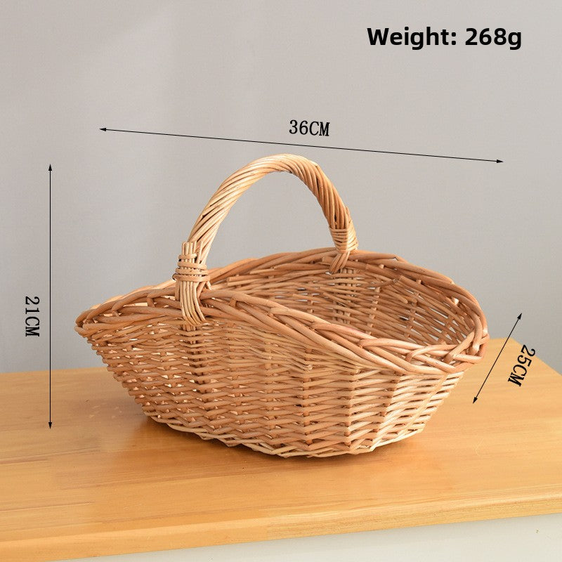 Handwoven Willow Picnic and Market Basket