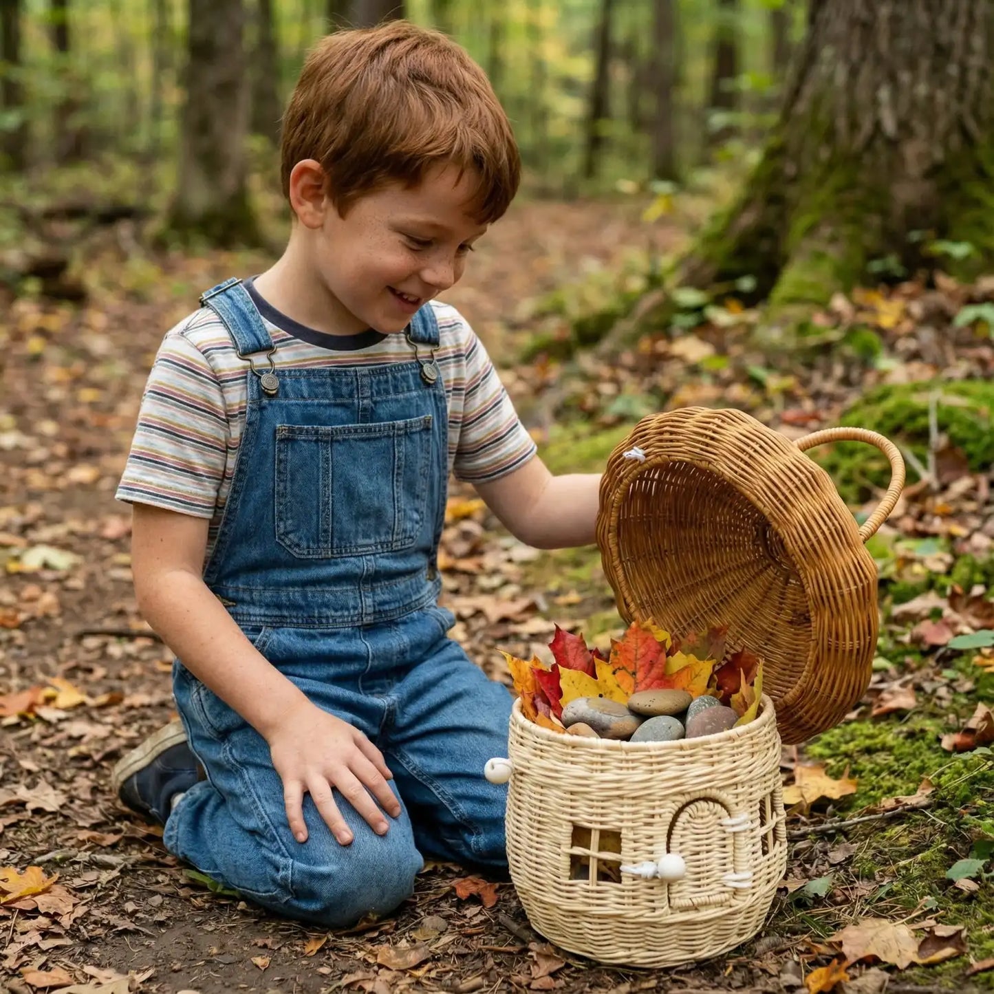 Mushroom-Shaped Rattan Storage Basket | Wholesale & OEM Rattan Supplier