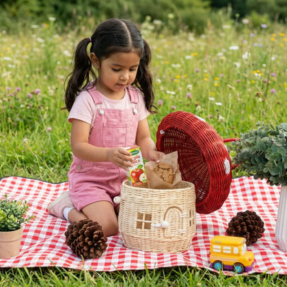 Mushroom-Shaped Rattan Storage Basket | Wholesale & OEM Rattan Supplier