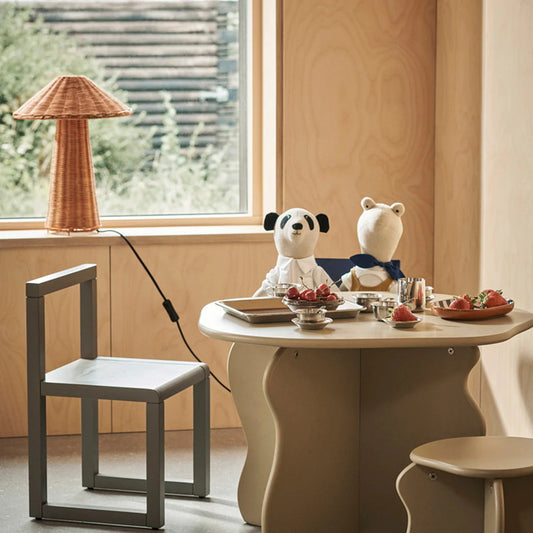 Handwoven Rattan Mushroom Table Lamp