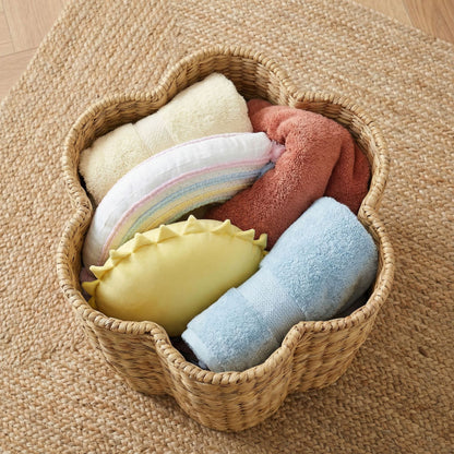 Handwoven Water Hyacinth Laundry Hamper with Lid