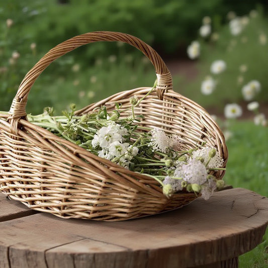 Handwoven Willow Picnic and Market Basket