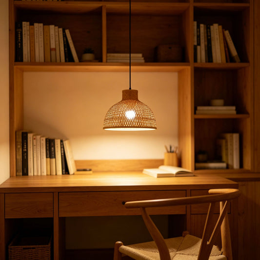 Handwoven Bamboo Dome Pendant Lampshade