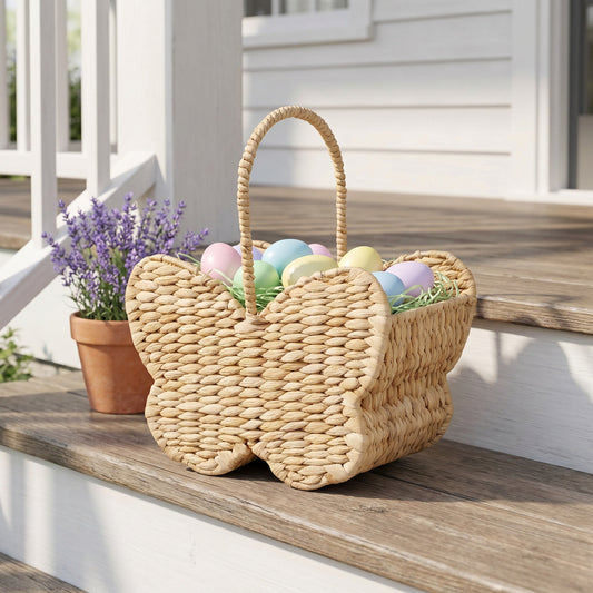 Handwoven Butterfly-Shaped Kids Carry Basket