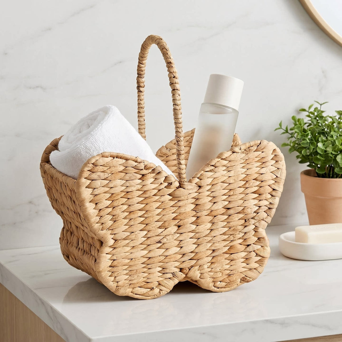 Handwoven Butterfly-Shaped Kids Carry Basket