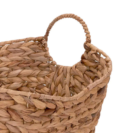 Large Handwoven Water Hyacinth Laundry and Blanket Basket