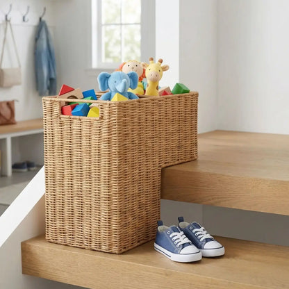Handwoven Rattan Stair Storage Basket | Wholesale & OEM Rattan Supplier