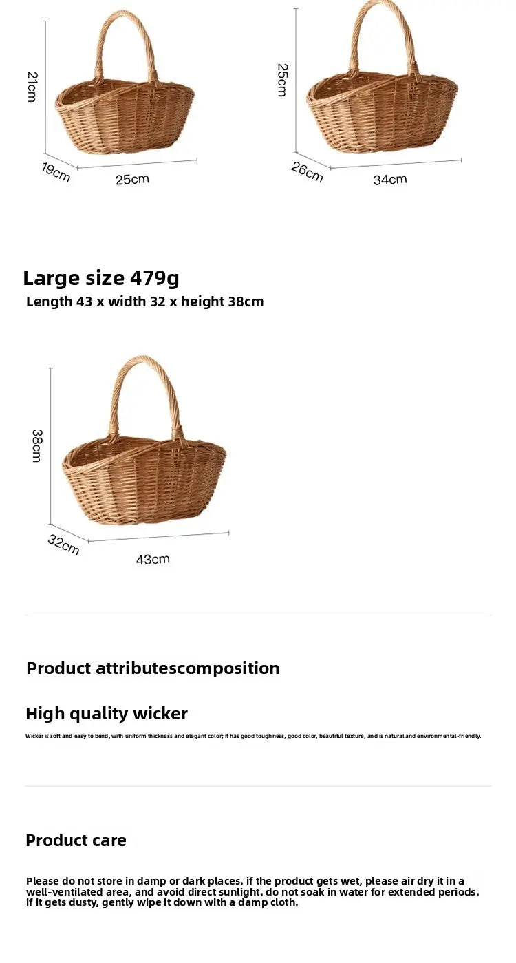 Handwoven Willow Market & Picnic Basket | Wholesale & OEM Supplier