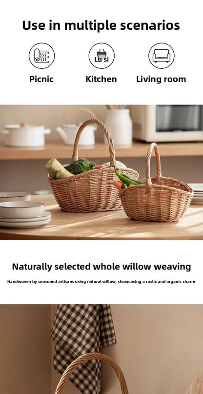 Handwoven Willow Market & Picnic Basket | Wholesale & OEM Supplier