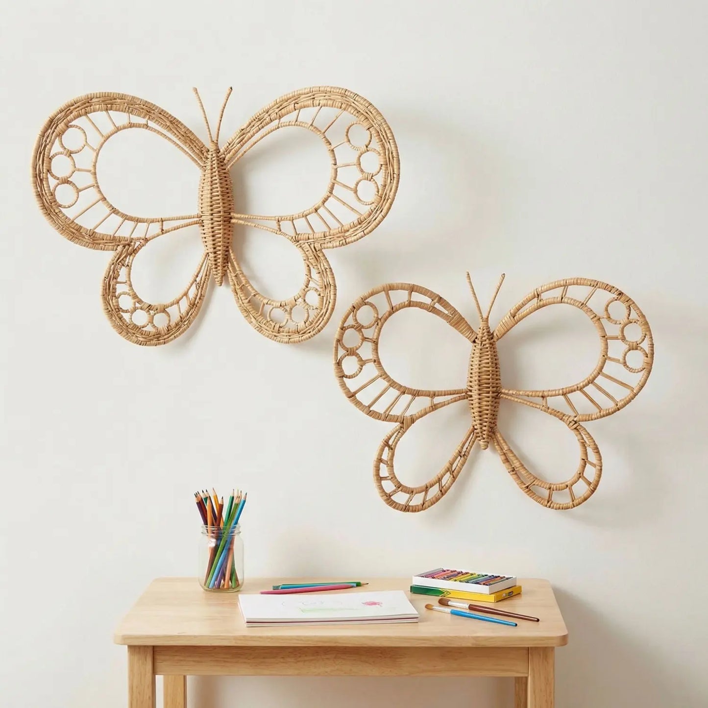Handwoven Rattan Butterfly Wall Decor | Wholesale & OEM Rattan Supplier