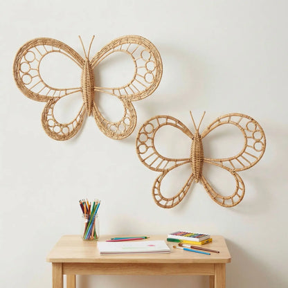 Handwoven Rattan Butterfly Wall Decor | Wholesale & OEM Rattan Supplier