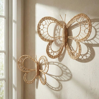 Handwoven Rattan Butterfly Wall Decor | Wholesale & OEM Rattan Supplier
