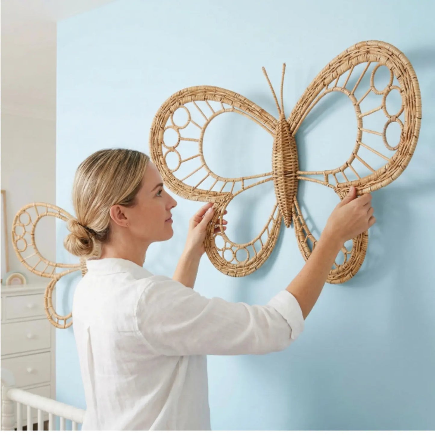 Handwoven Rattan Butterfly Wall Decor | Wholesale & OEM Rattan Supplier