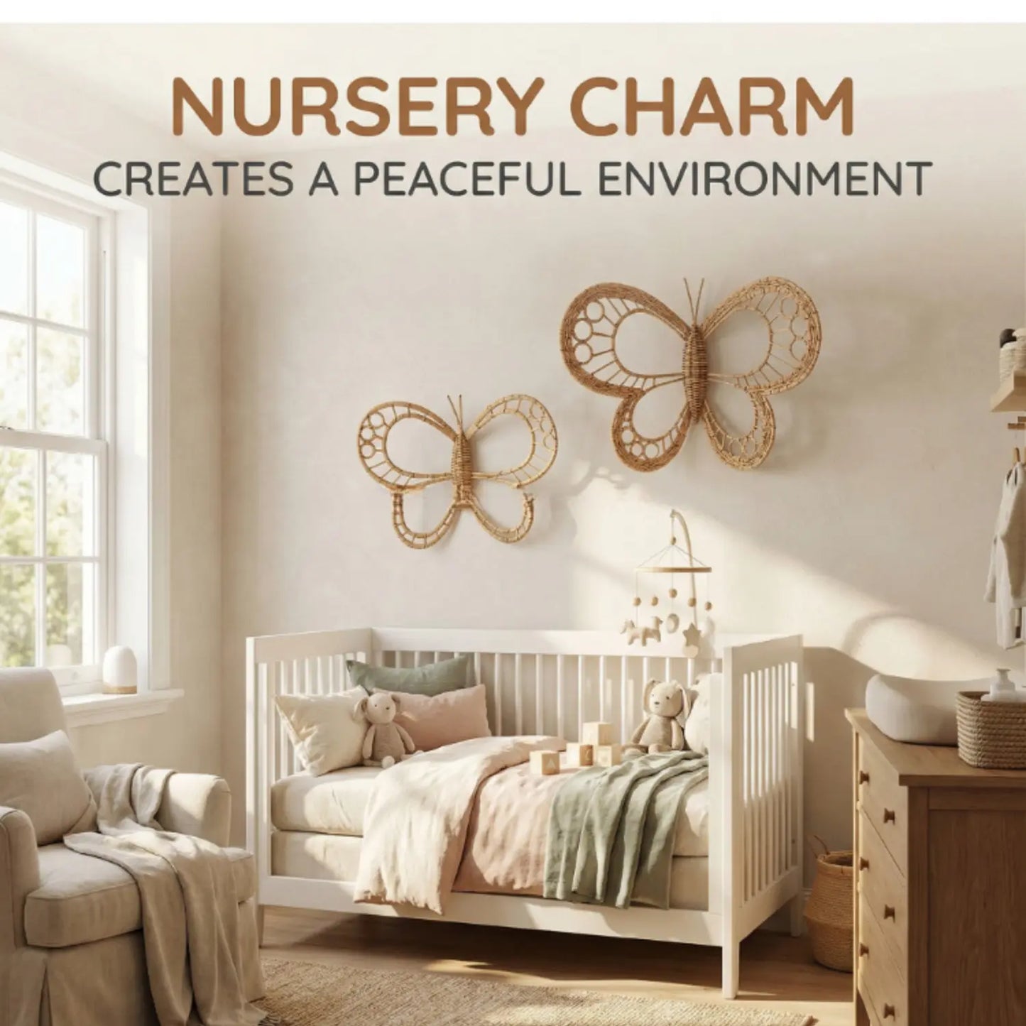 Handwoven Rattan Butterfly Wall Decor | Wholesale & OEM Rattan Supplier