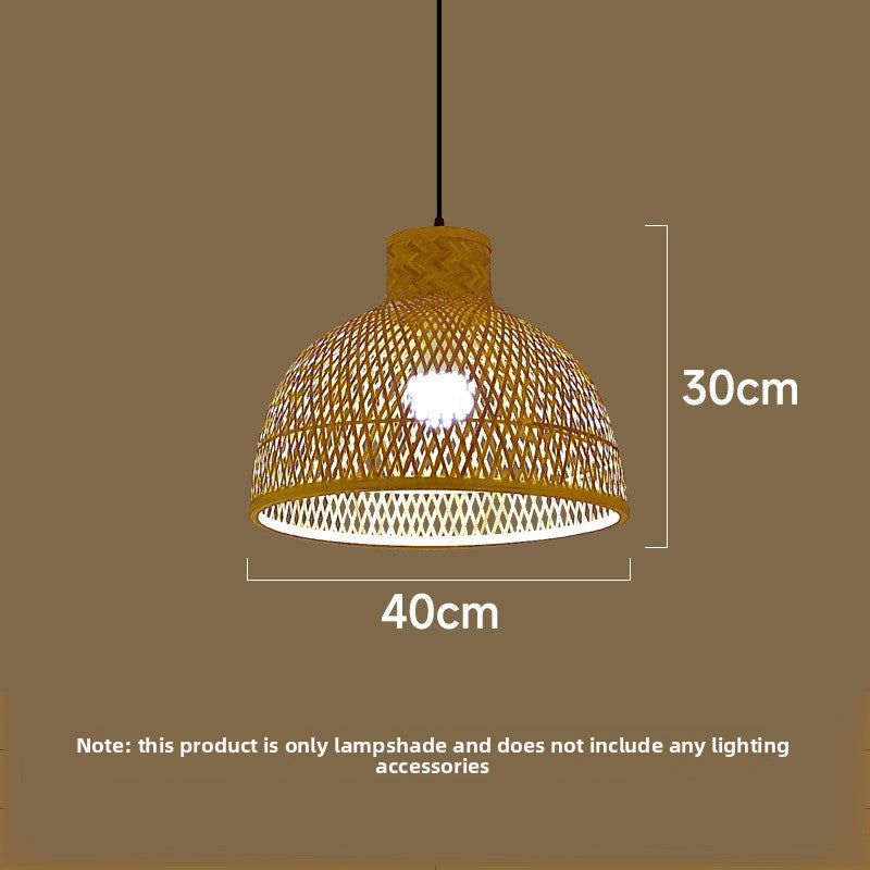 Handwoven Bamboo Dome Pendant Lampshade
