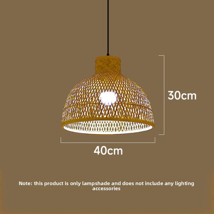 Handwoven Bamboo Dome Pendant Lampshade
