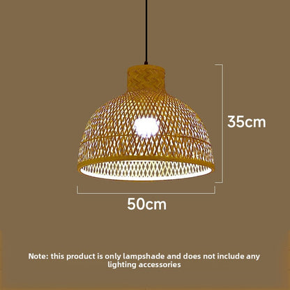 Handwoven Bamboo Dome Pendant Lampshade