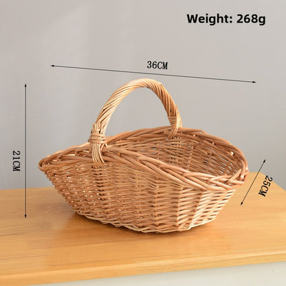 Handwoven Willow Picnic and Market Basket