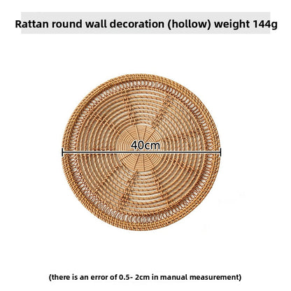 Handwoven Rattan Round Wall Decor