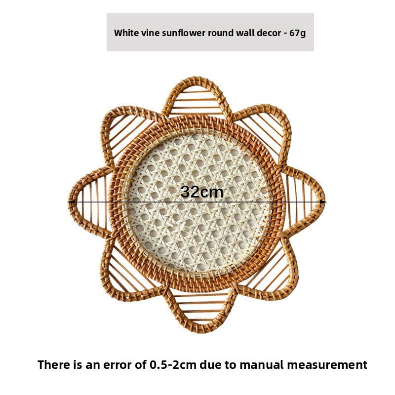 Handwoven Rattan Round Wall Decor
